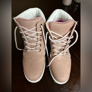 Pink Combat Boots - Casual - Women’s Size 7 - Worn Once